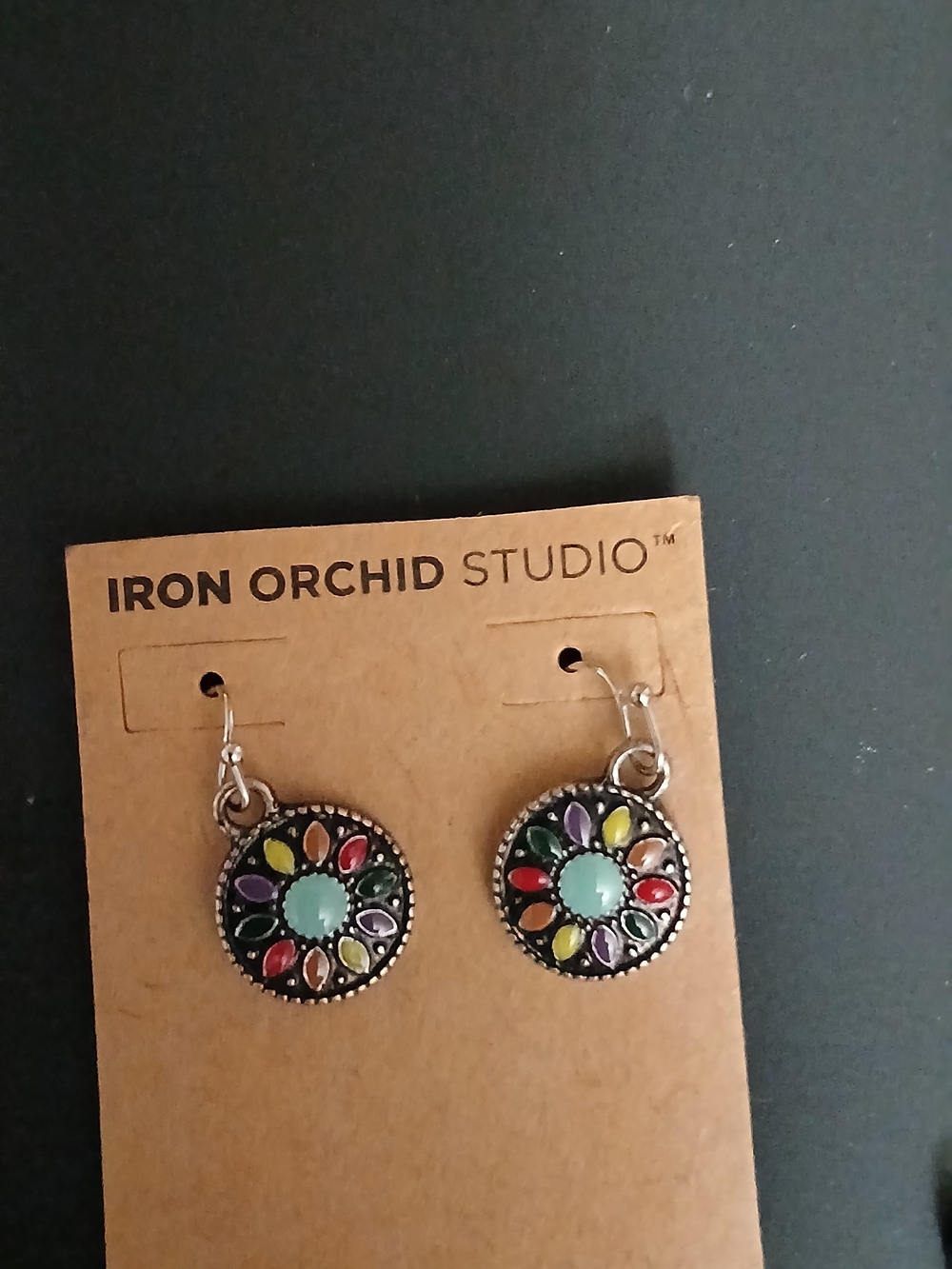 Multicolor Floral Dangle Earrings - Mint Center